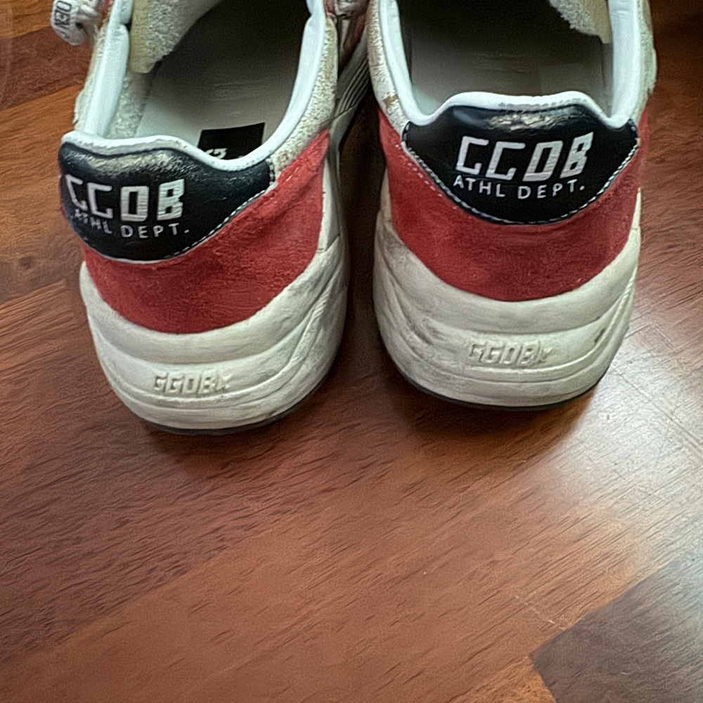 Golden Goose Red and White Sneakers - Picture 8 of 9
